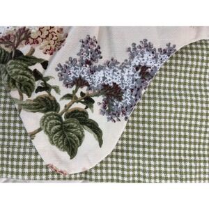 Vintage Waverly Home Classics Valances And 3 Panels  Floral Cream Green Gingham